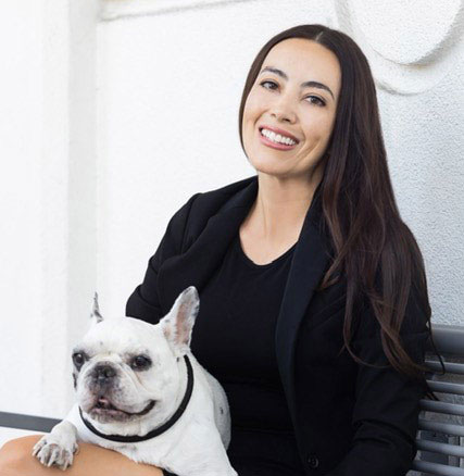 Attorney Chelsea A. Bilello and her dog