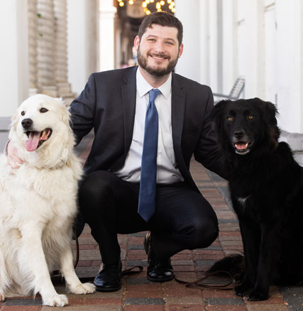 Attorney Nathan Soowal and his dogs